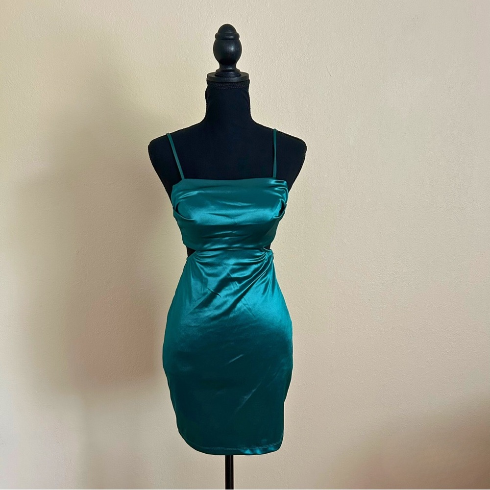 NWT Backless Cutout Dress in Green